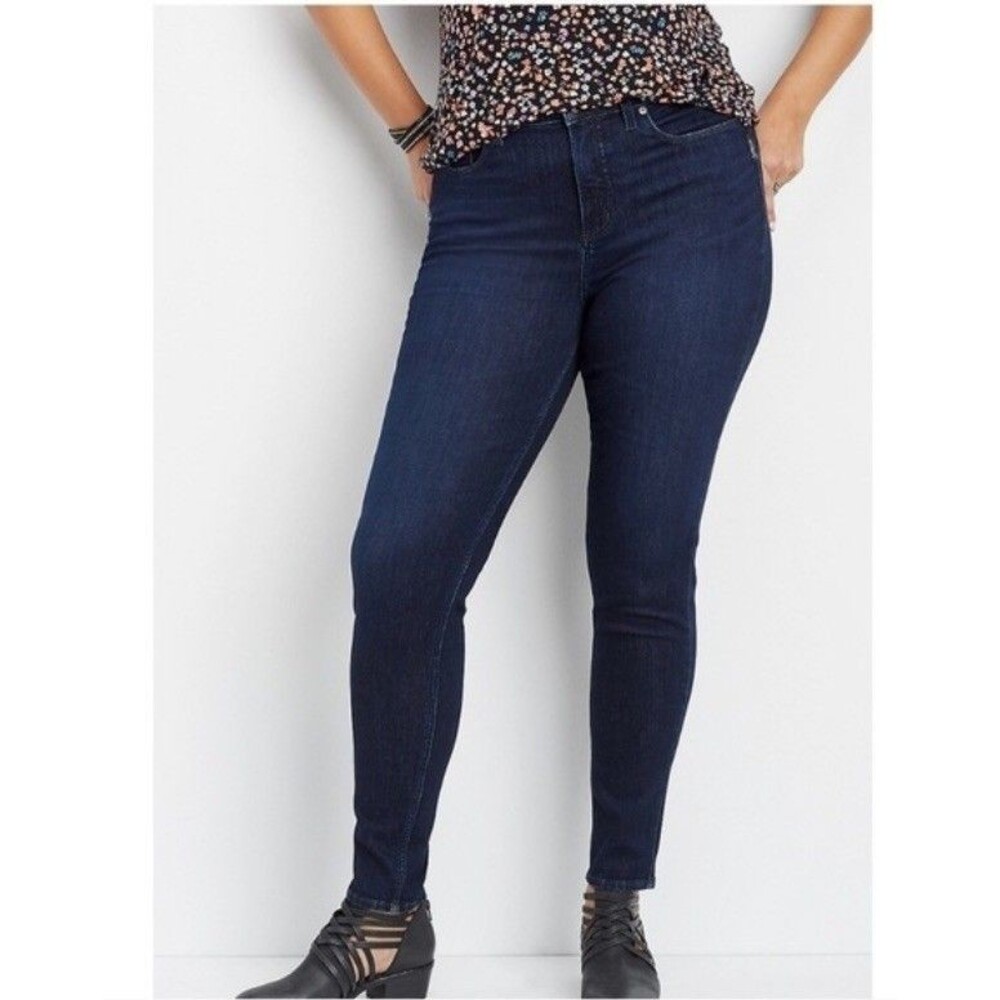 Silver Jeans Co. Mazy High Rise Skinny Jeans 28 X 29 Dark Wash Curvy EUC